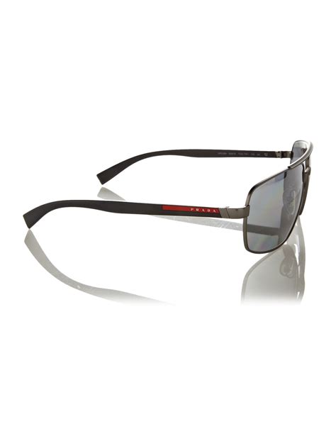 prada linea rossa mens ps55ns silver sunglasses|Prada Linea Rossa PS 55WS XL (60 .